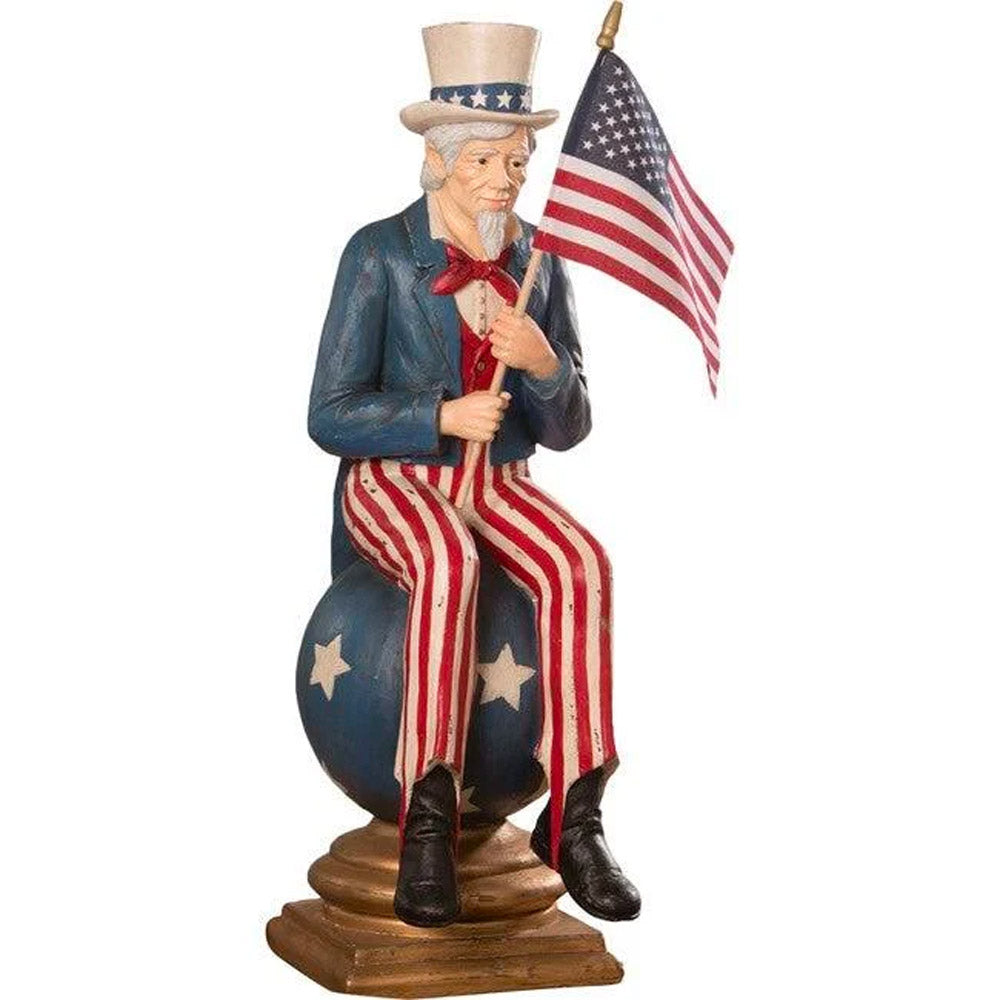 Uncle Sam Pedestal Figurine Statue by Bethany Lowe