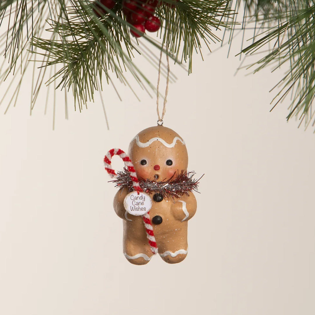 Michelle Allen for Bethany Lowe Gingerbread Boy Ornament front lifestyle