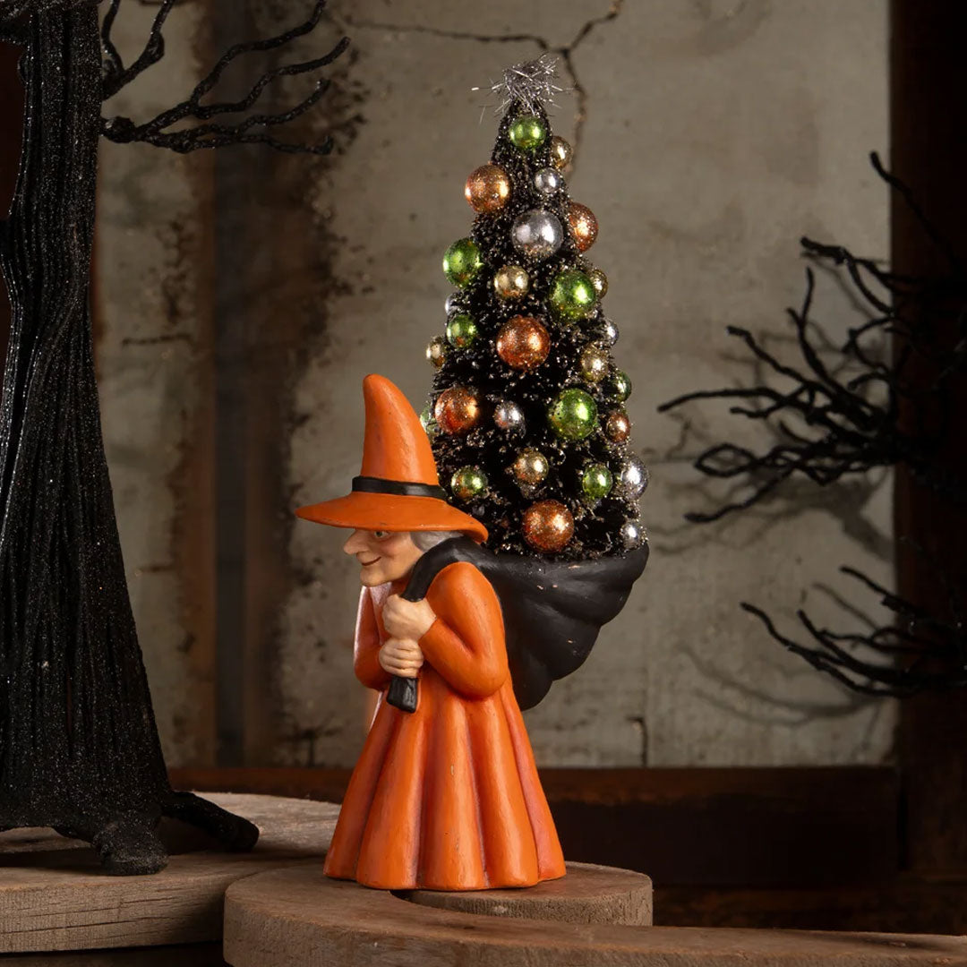 Bethany Lowe Witch Carrying Tree side lifestyle