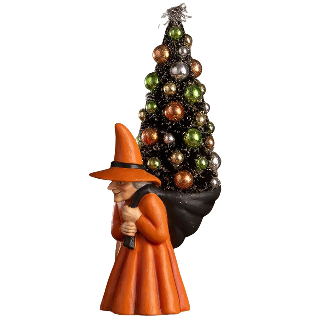 Bethany Lowe Witch Carrying Tree side