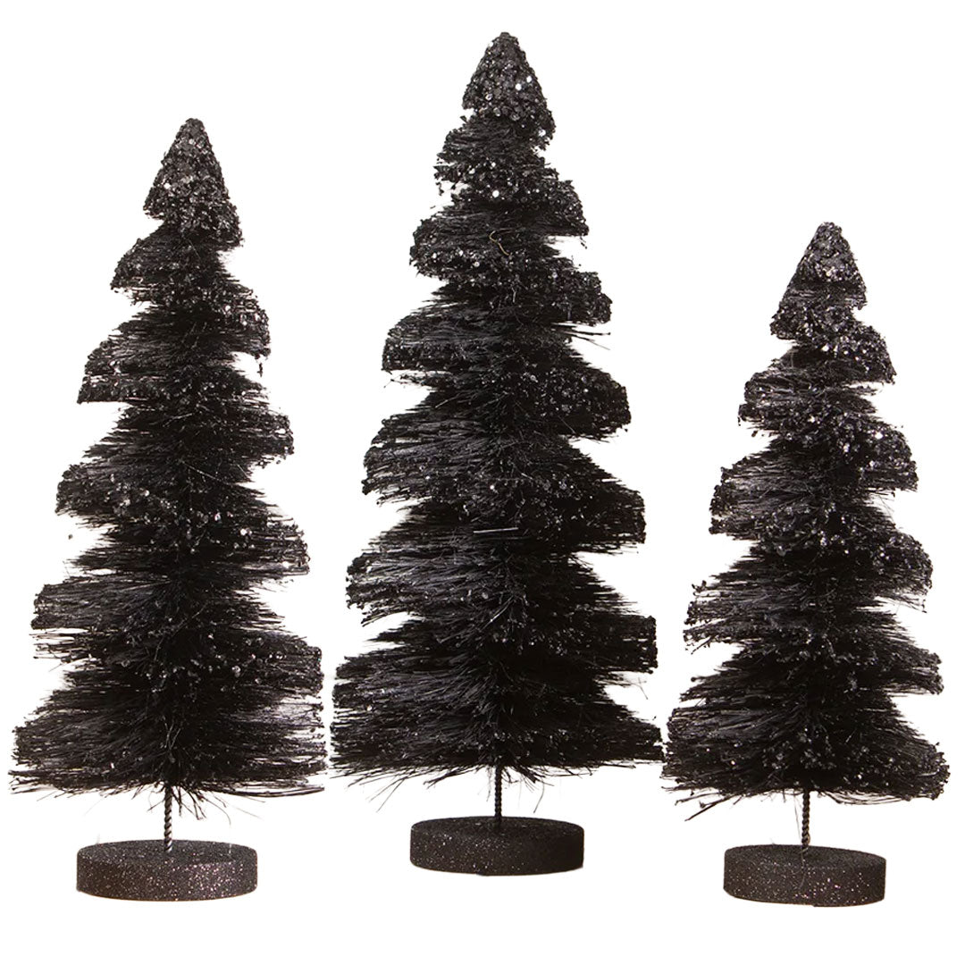 Bethany Lowe Black Shadows Trees - Set of 3