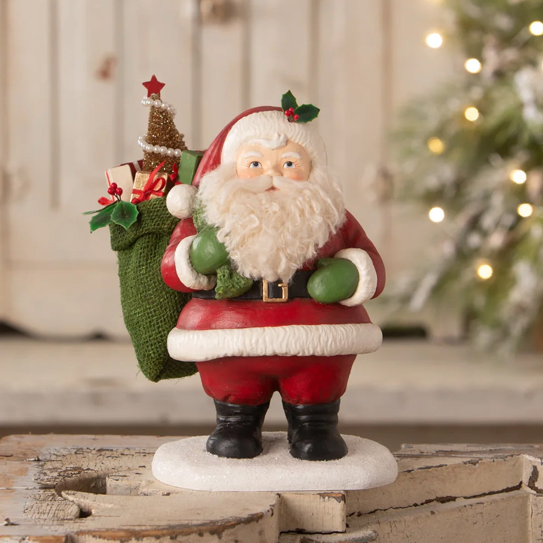 Bethany Lowe Jolly Retro Santa Claus front lifestyle