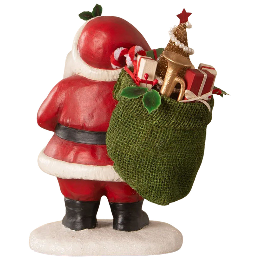 Bethany Lowe Jolly Retro Santa Claus back