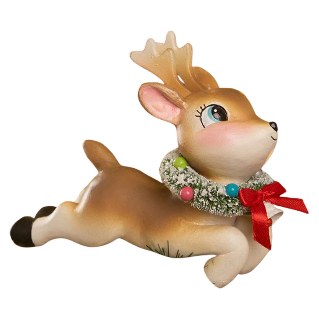 Bethany Lowe Leaping High Reindeer Ornament