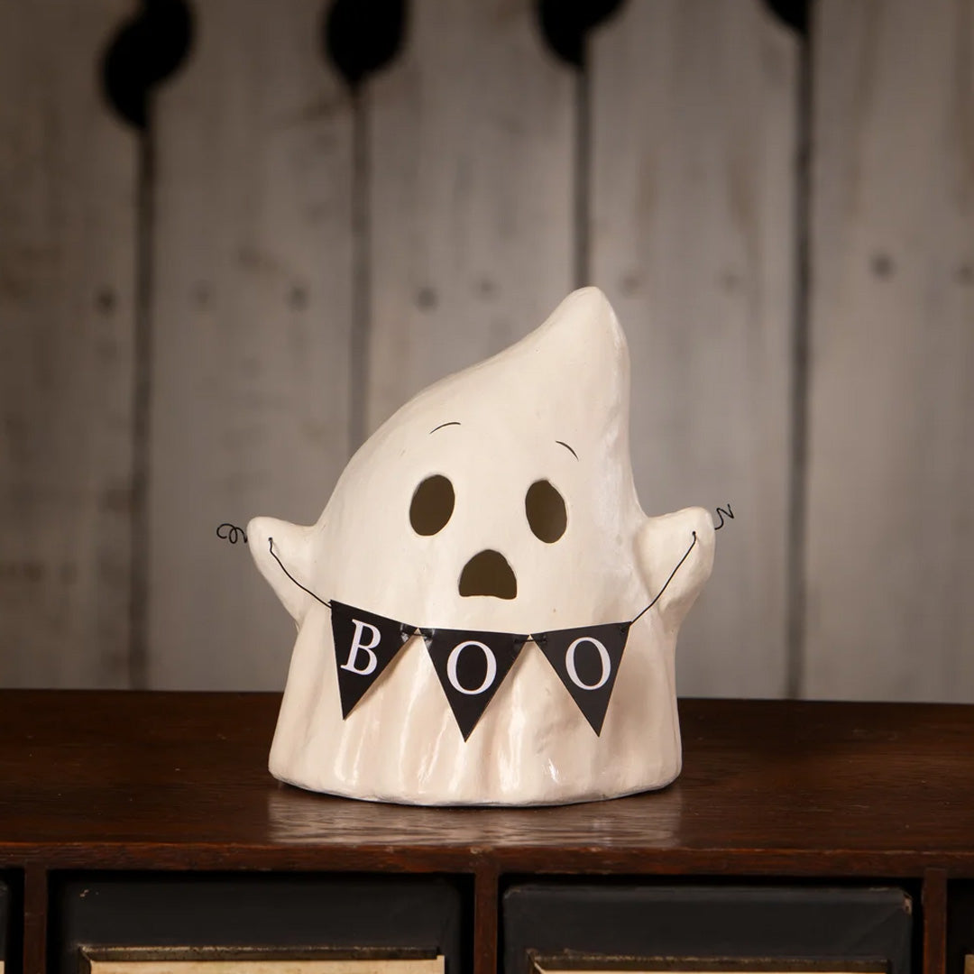 Bethany Lowe Luminary Boo with Banner front lifestyle