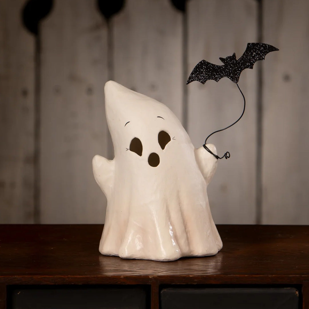 Bethany Lowe Luminary Boo with Bat front lifestyle