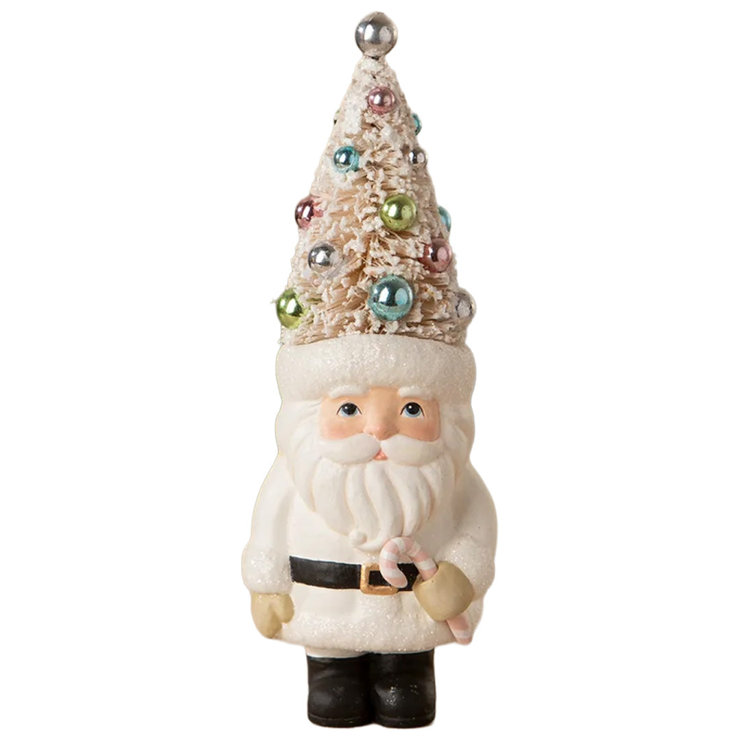 Cuddle Decor Bethany Lowe Pastel Tree Santa with Candy front