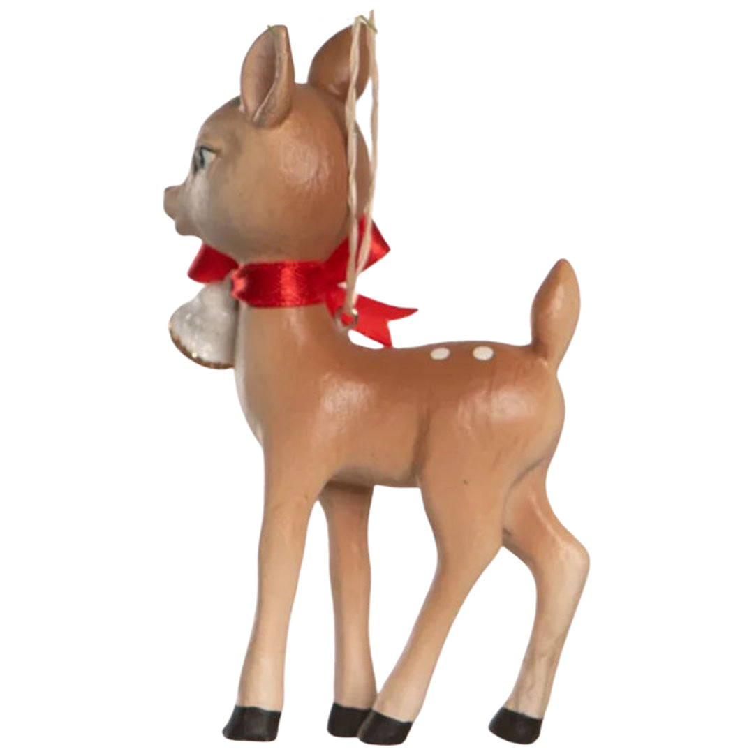 Bethany Lowe Retro Ruby Reindeer Ornament back