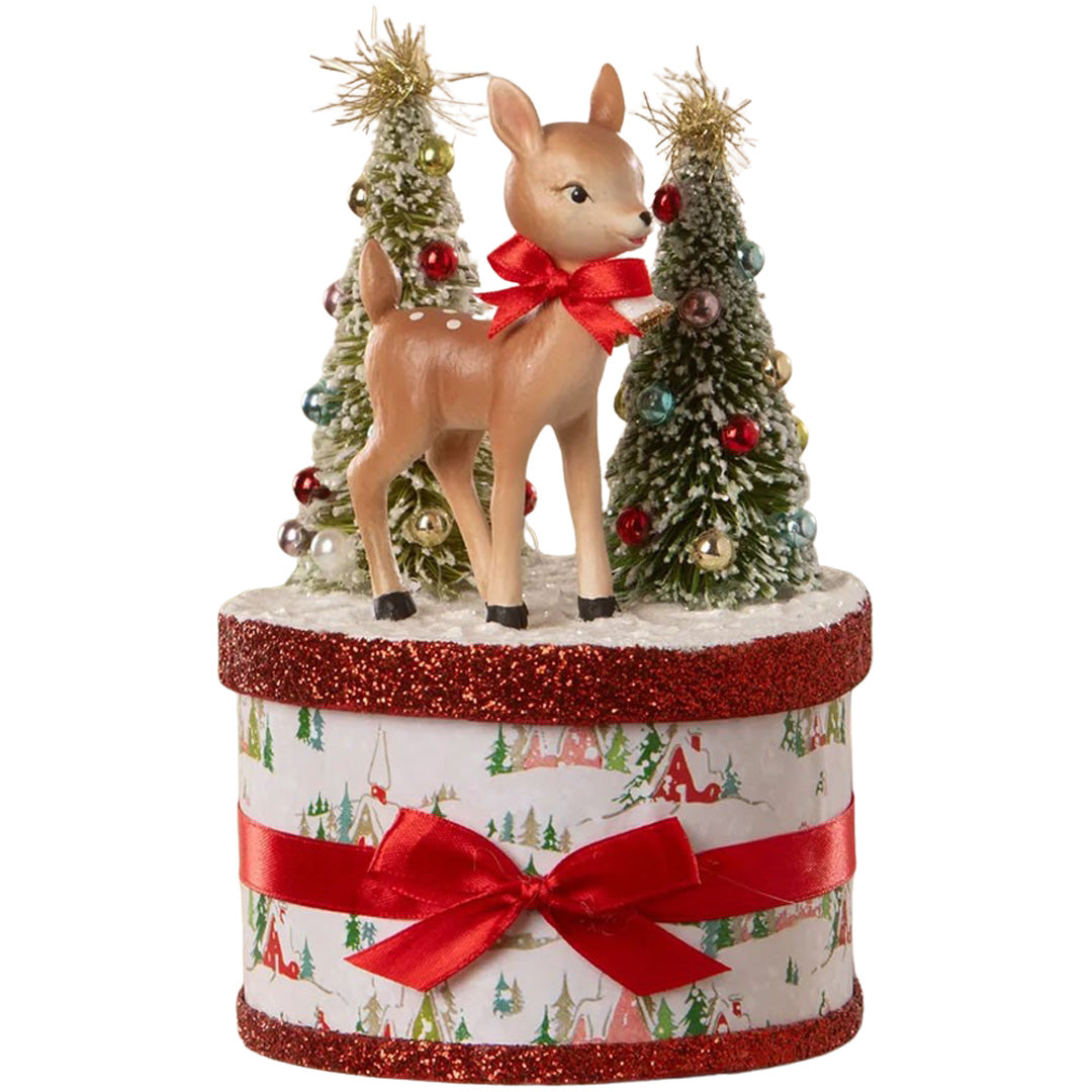 Bethany Lowe Retro Ruby Reindeer on Box front
