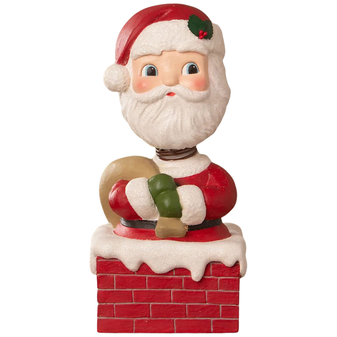 Bethany Lowe Santa Claus Bobble Head front
