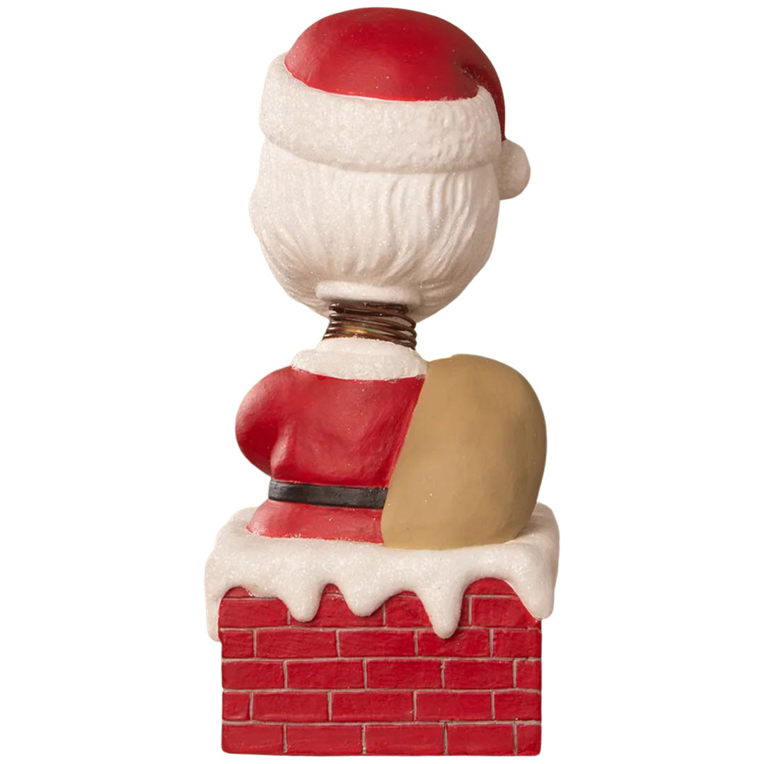 Bethany Lowe Santa Claus Bobble Head back