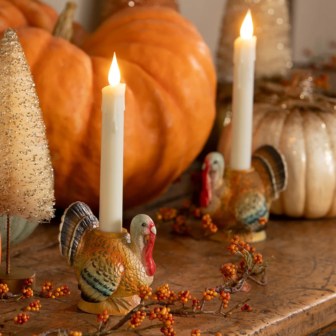 Bethany Lowe Vintage Turkey Candlestick set