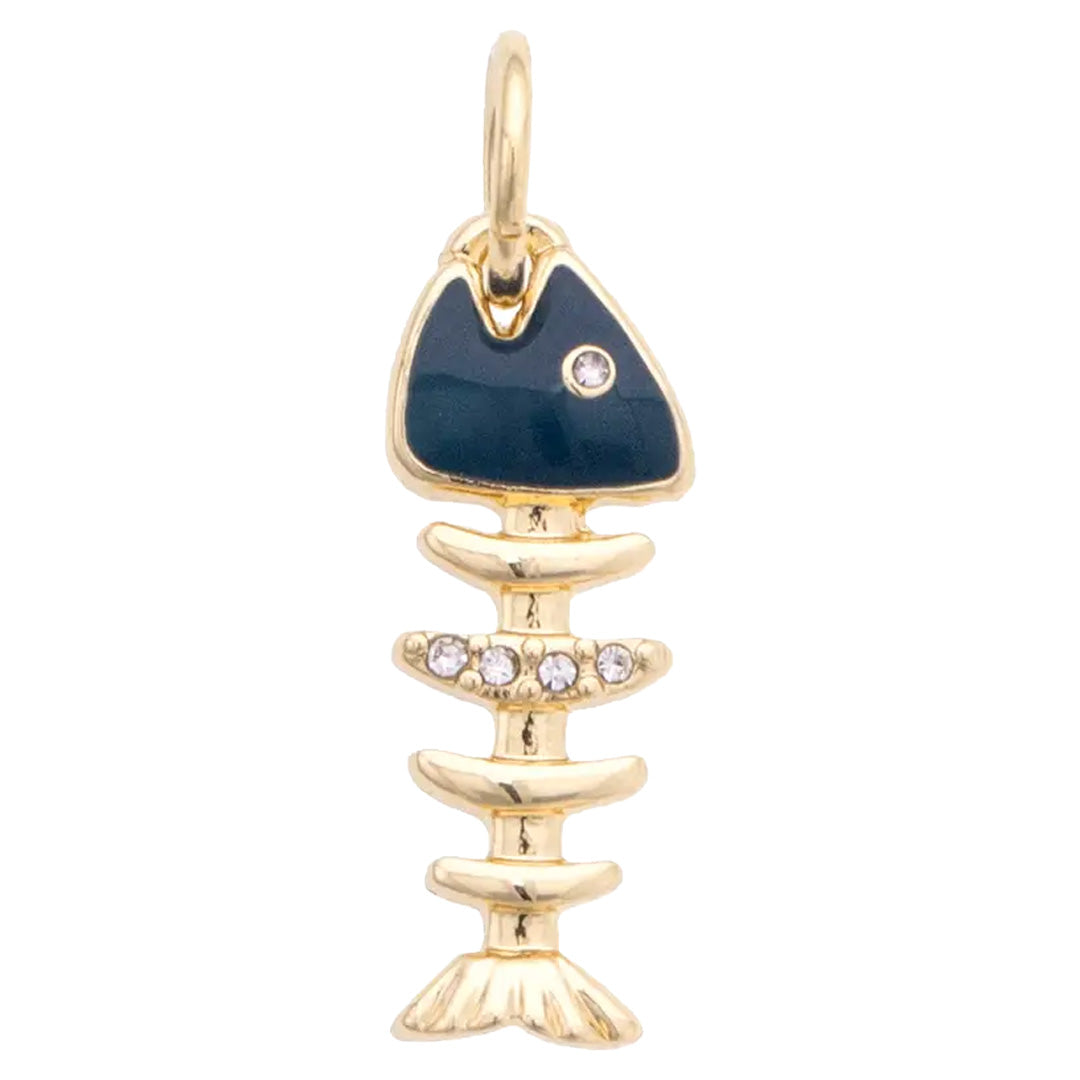 Cuddle Decor Blue Fishbone Charm