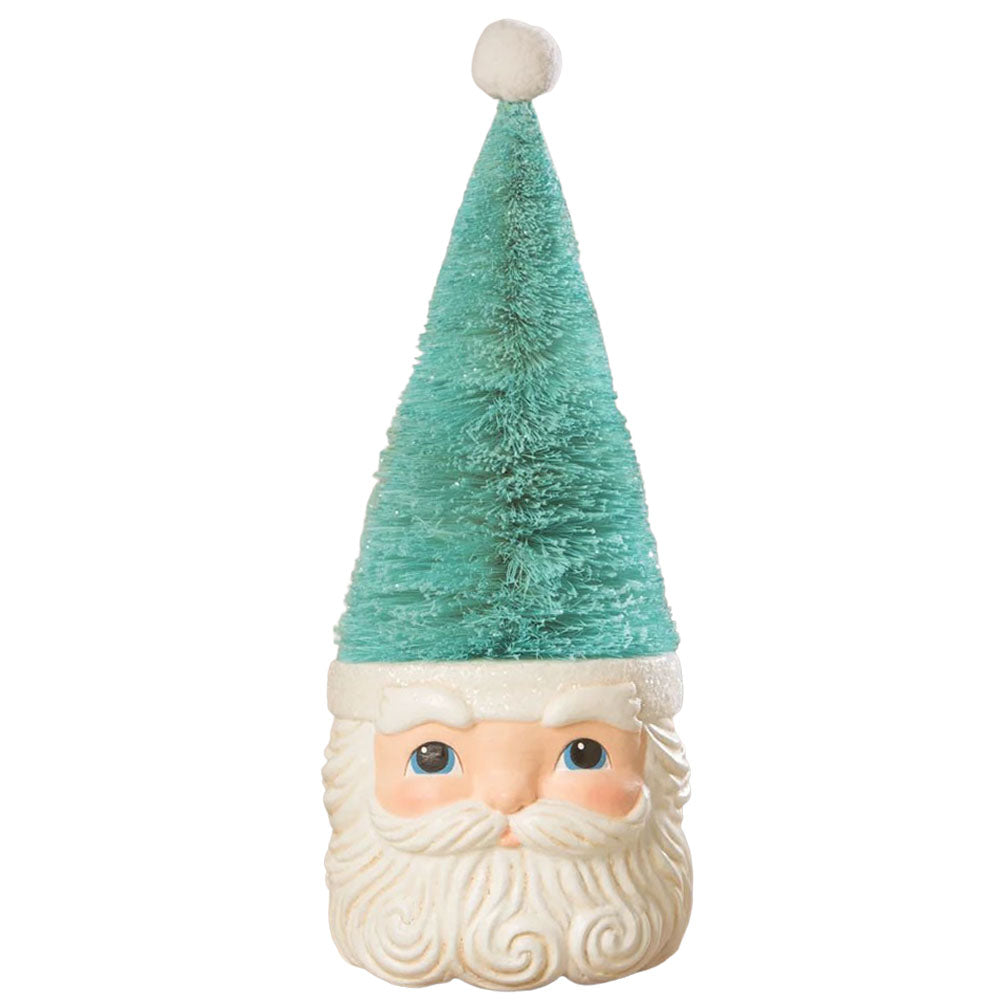 Bottle Brush Santa Blue by Bethany Lowe front