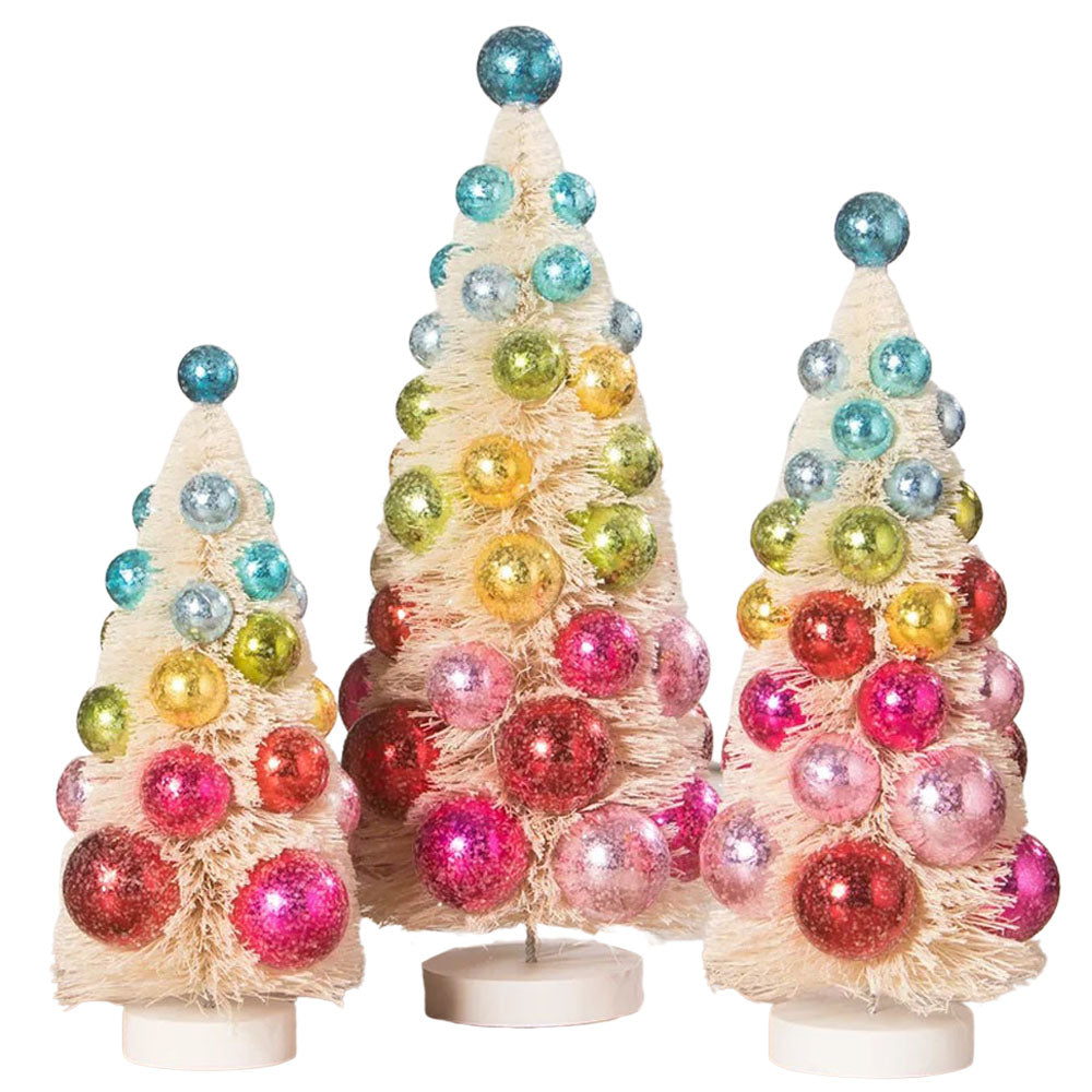 Bright Hues Polka Dot Trees by Bethany Lowe - Set of 3