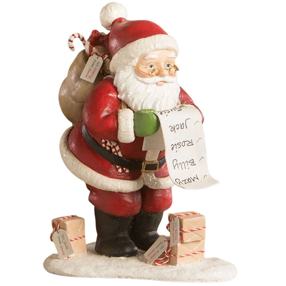 Checking it Twice Santa by Bethany Lowe front