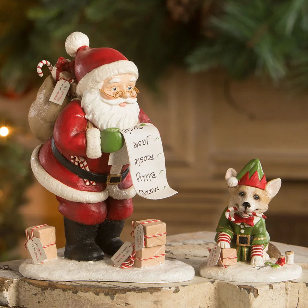 Checking it Twice Santa by Bethany Lowe set