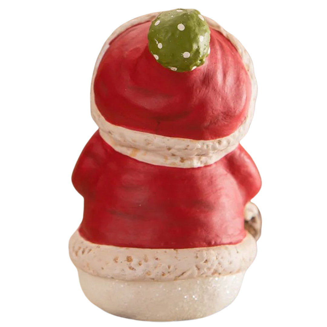 Snuggled up in Coat Snowman 5.5" back