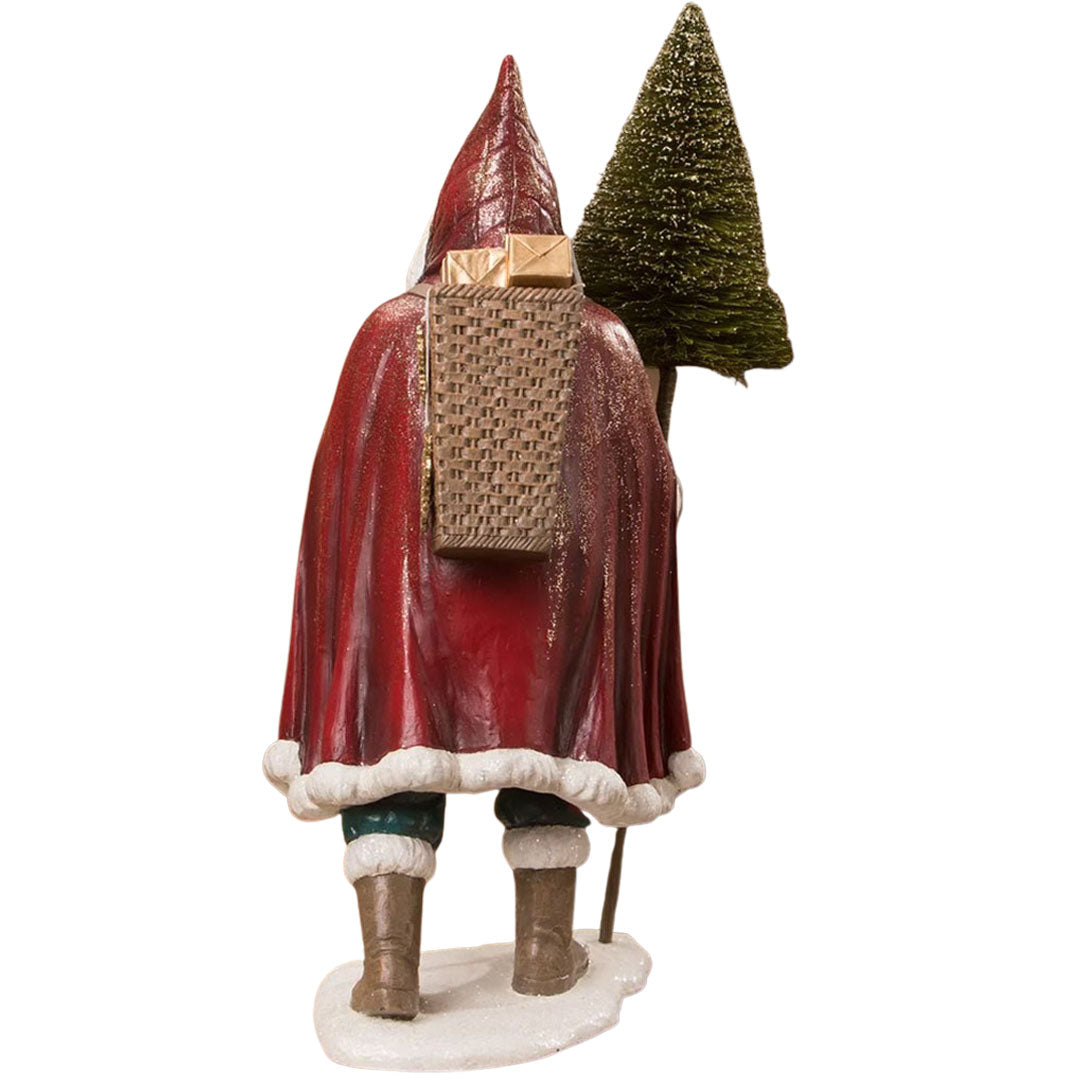 Jewel-Tide Father Christmas Figurine by Bethany Lowe Designs back