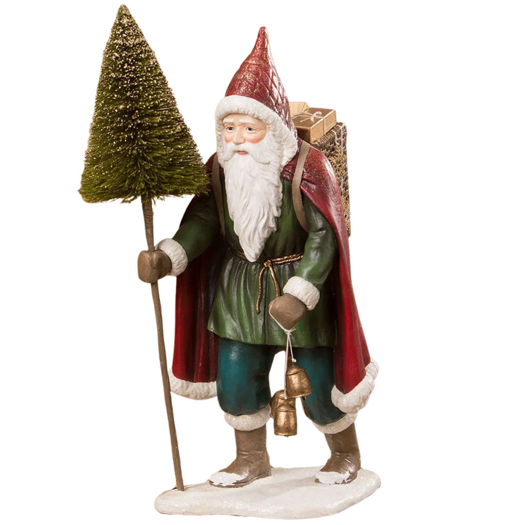 Jewel-Tide Father Christmas Figurine by Bethany Lowe Designs side