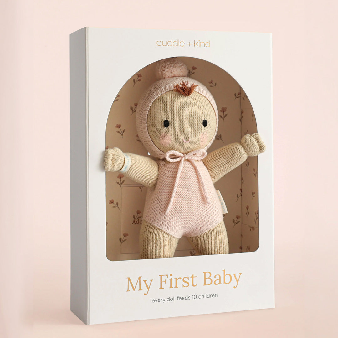 Cuddle Decor Cuddle Kind My First Baby Blush 14" front lifestyle