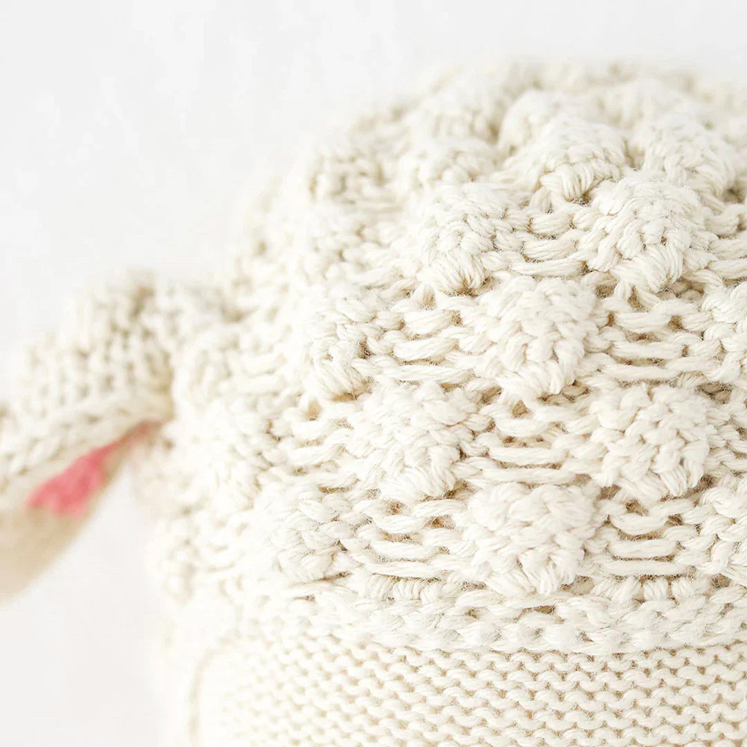 Cuddle Decor Avery the Lamb by Cuddle+Kind front close up
