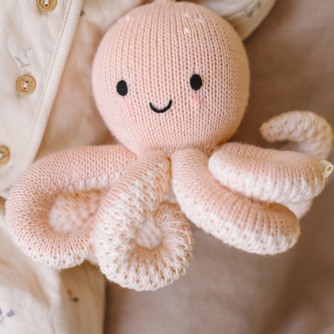 Cuddle Kind Baby Octopus Soft Coral Pink 9