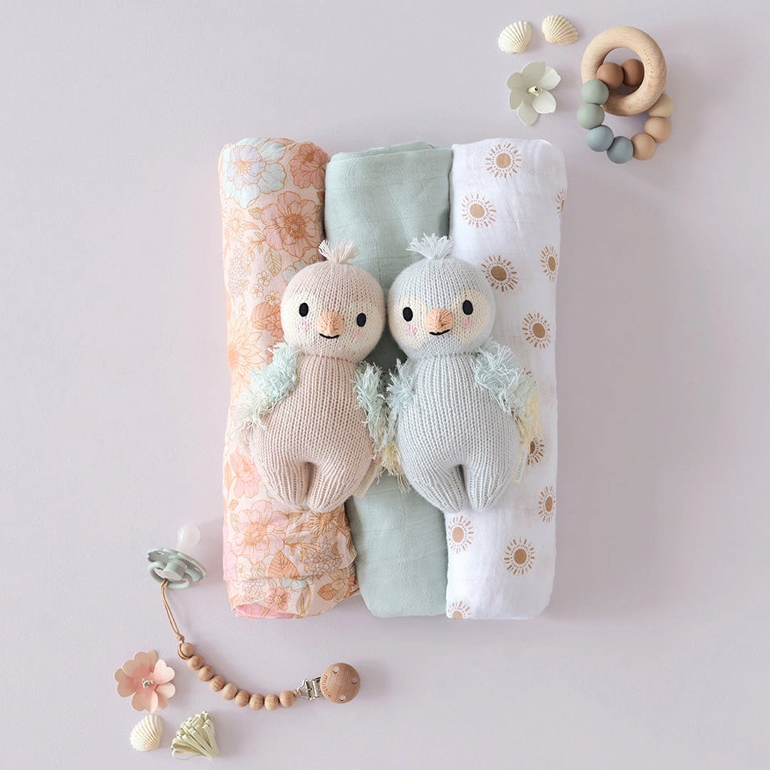 Cuddle Kind Baby Parrot Sky Blue 6