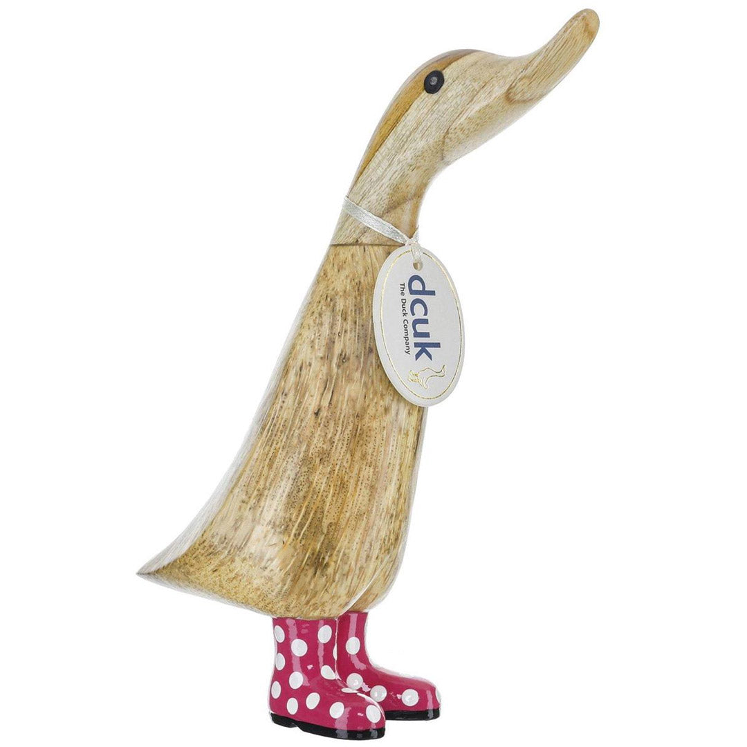 DCUK Spotty Boots Duckling PINK