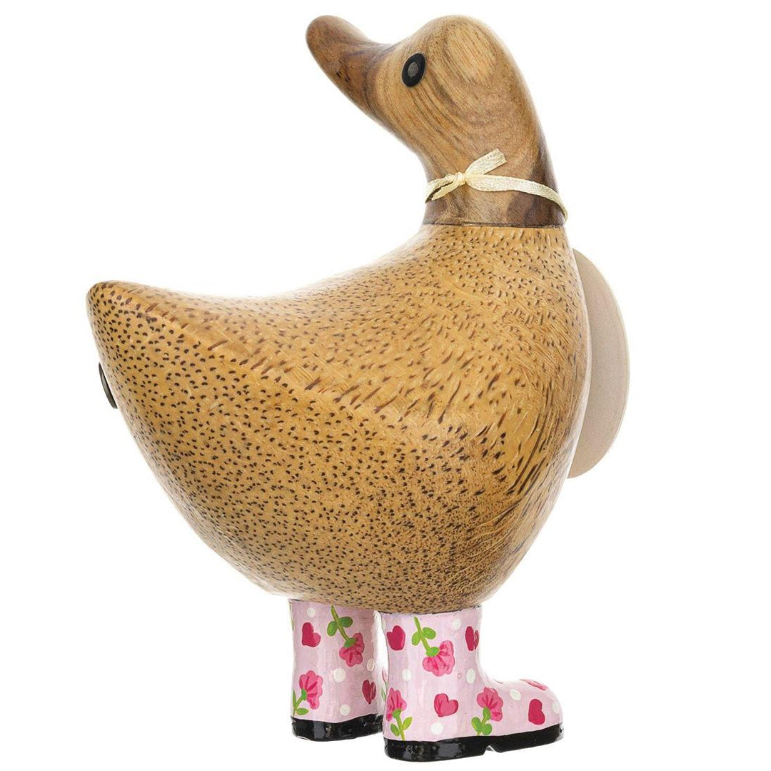 DCUK Floral Boots Ducky PINK 5.7" back