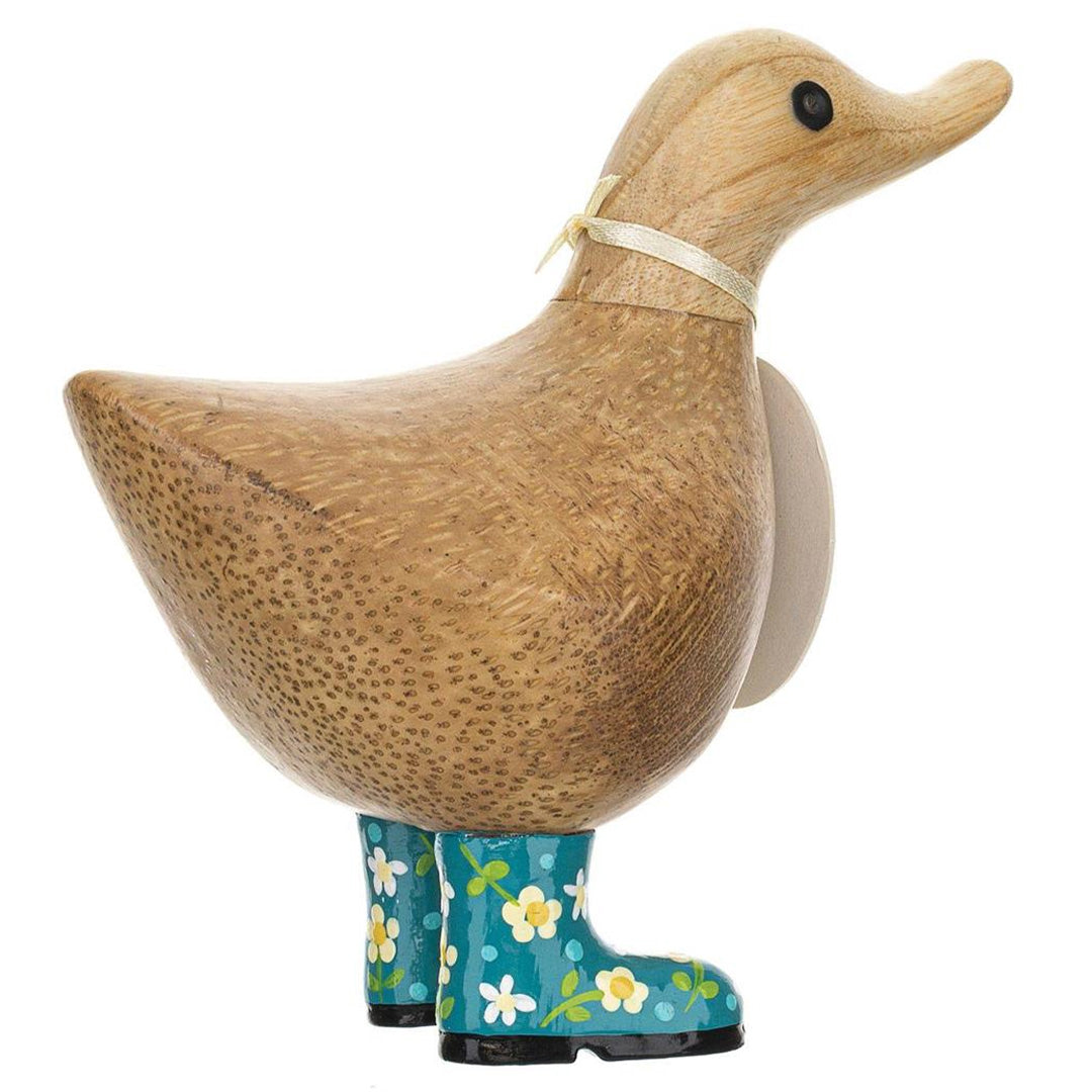 DCUK Floral Boots Ducky TEAL back