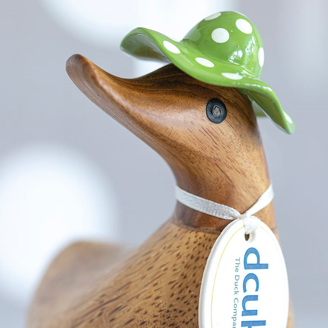 DCUK Spotty Hat & Boots Ducky GREEN close up