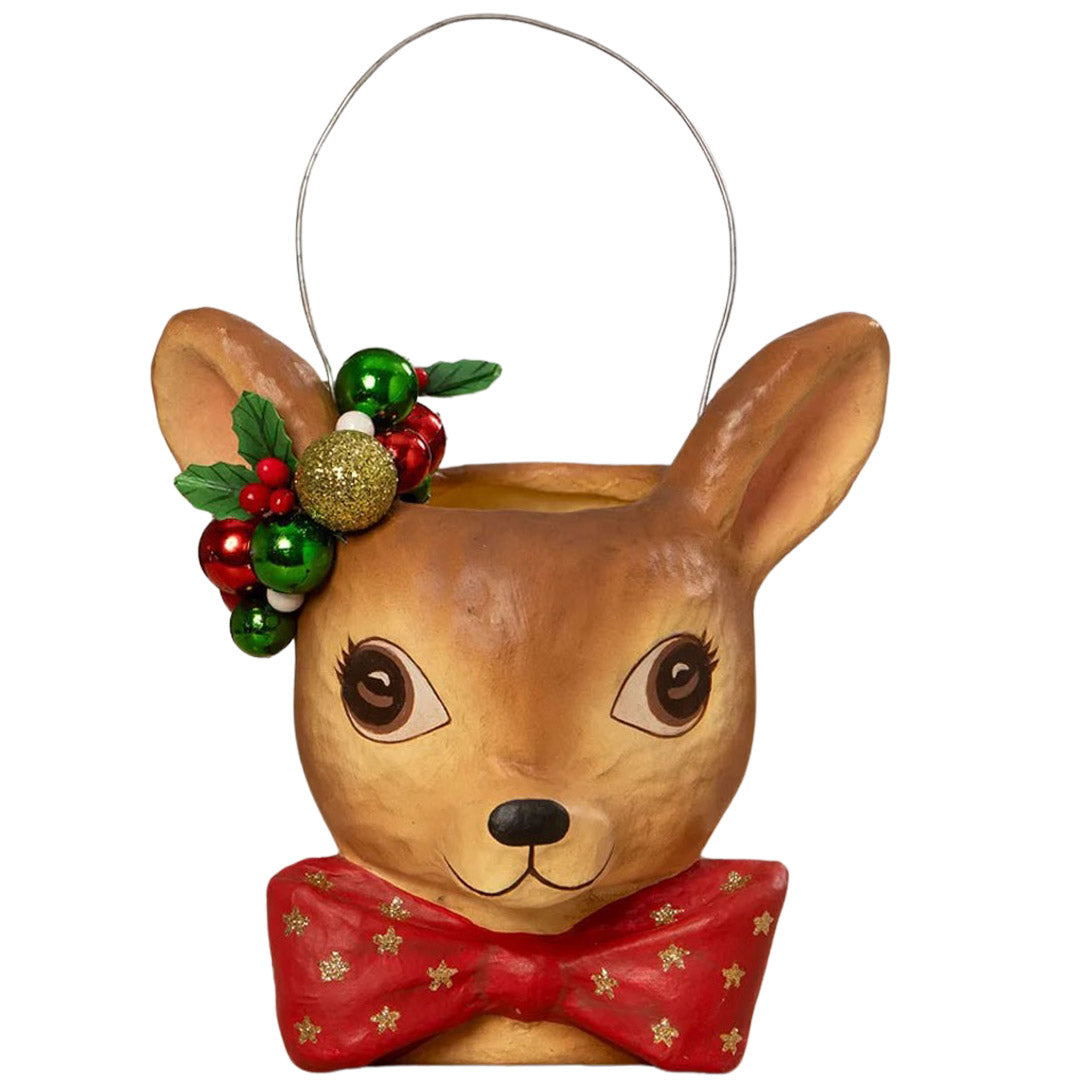 Bethany Lowe Fawnie Bucket Small white front