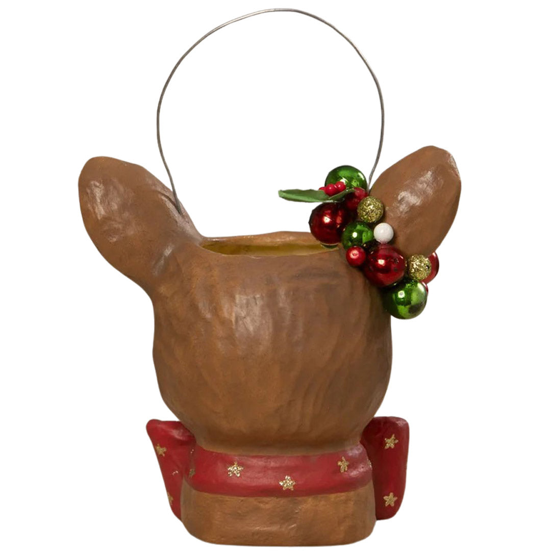 Bethany Lowe Fawnie Bucket Small back white