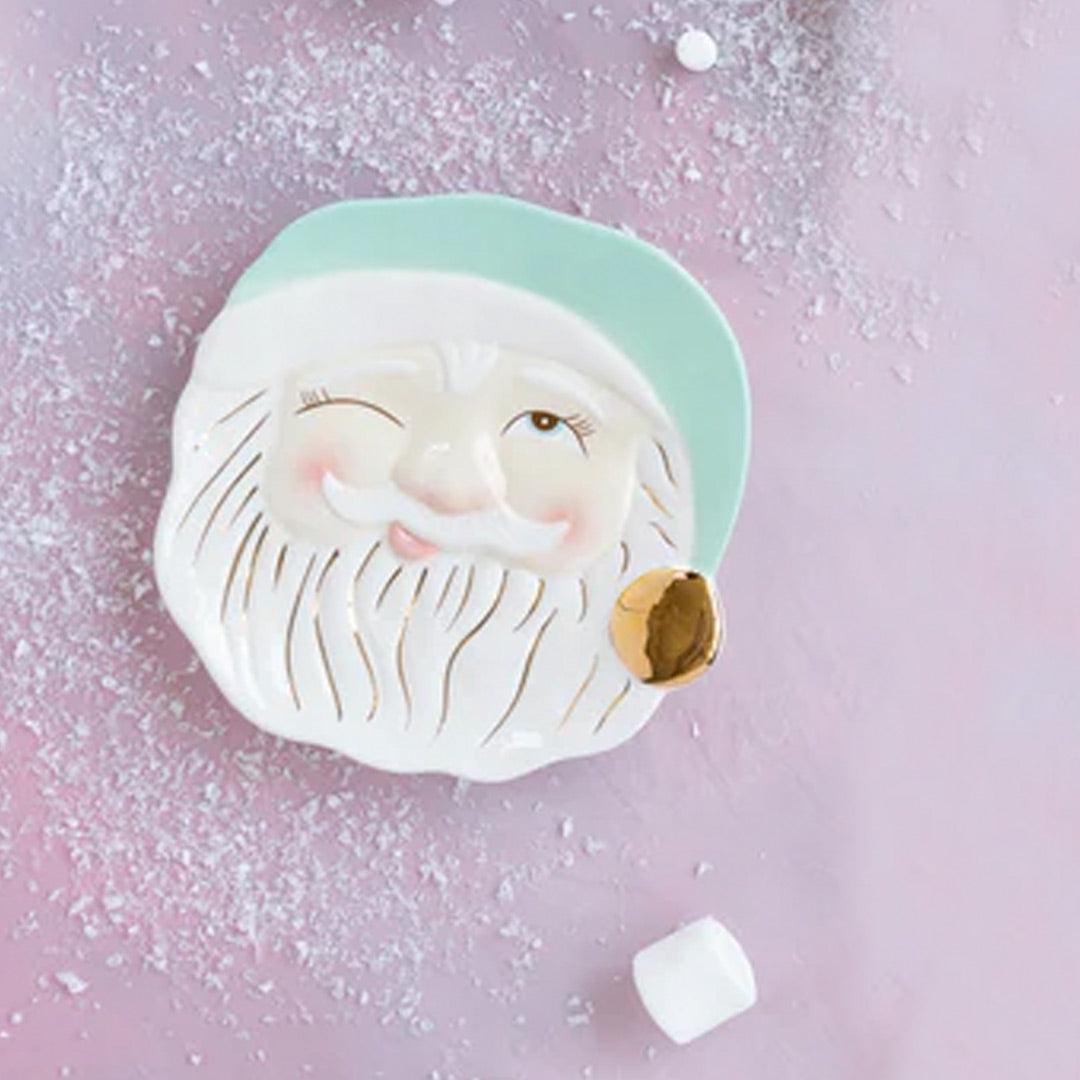 Mint Papa Noel Plate 7" by Glitterville