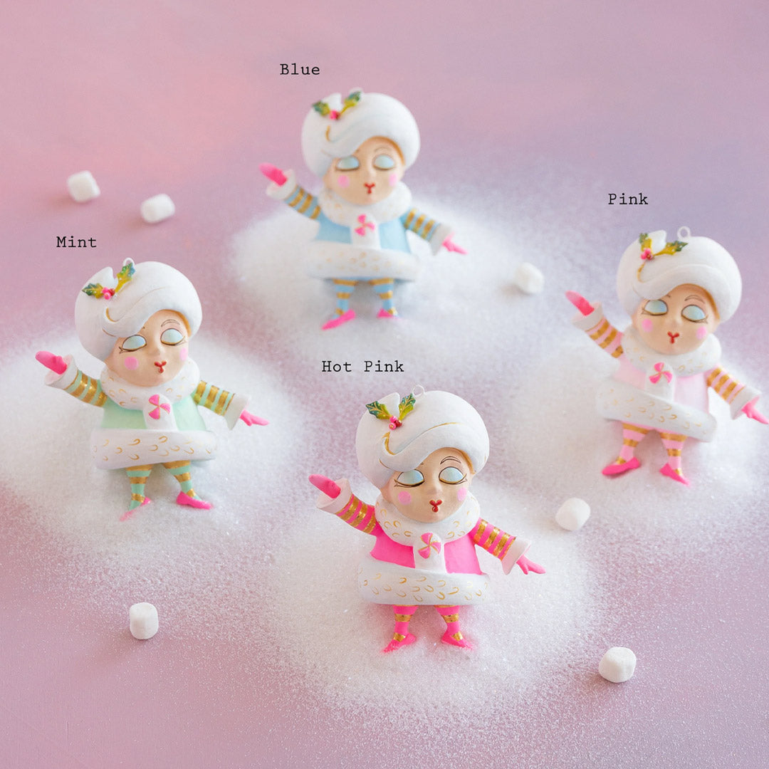 Glitterville Rainbow Mini Madame Noel Ornament named