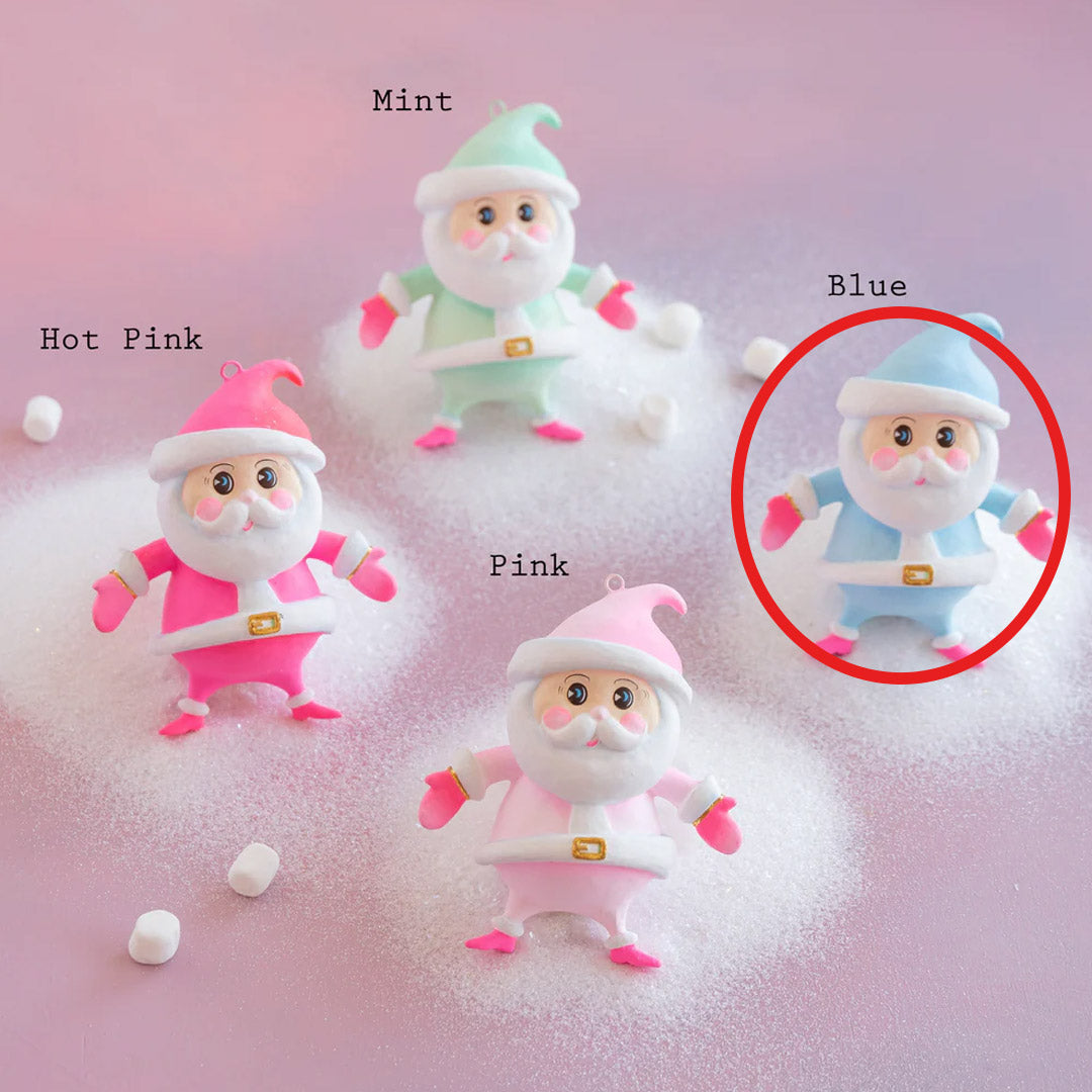 Rainbow Baby Papa Noel Ornament 4.5" by Glitterville Blue