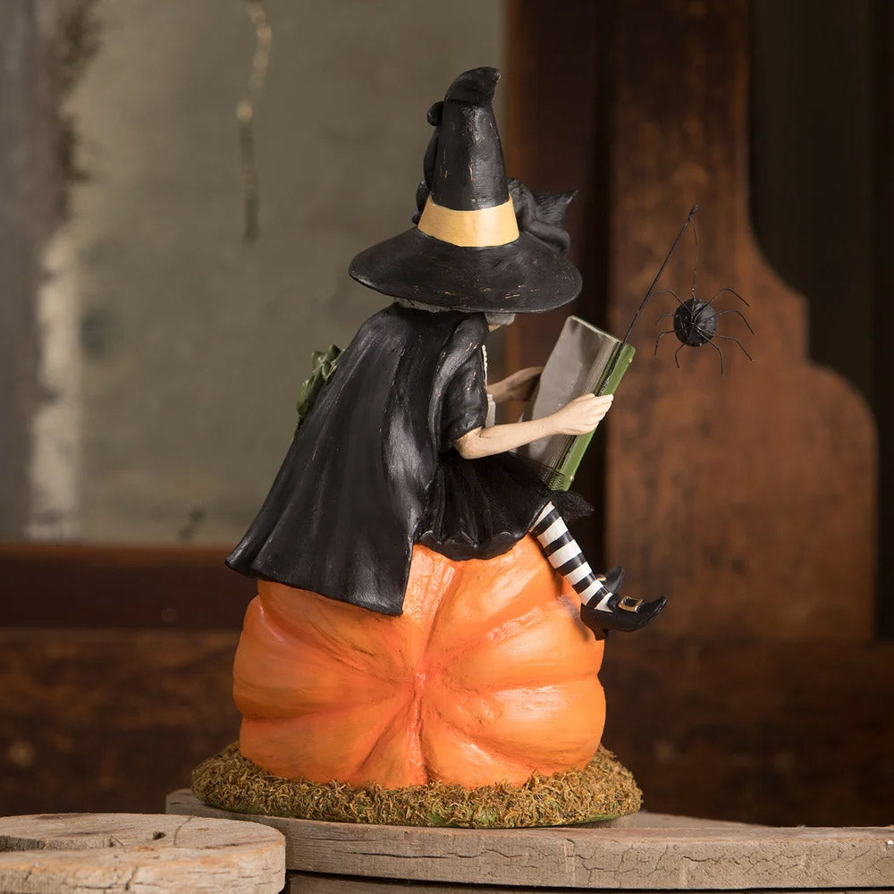 How to Train Your Black Cat Halloween Figurine by Bethany Lowe front back