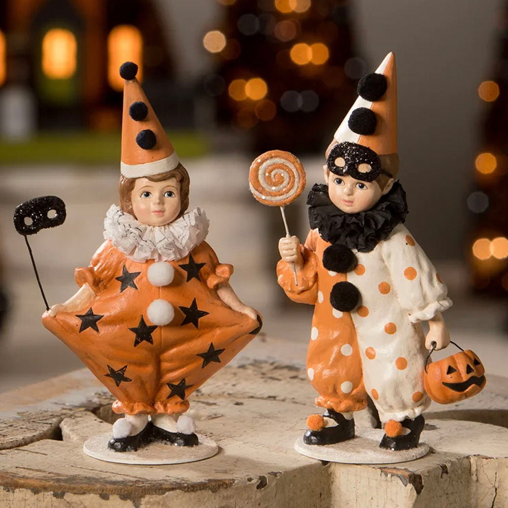 Halloween Masquerade Clown Boy by Bethany Lowe set