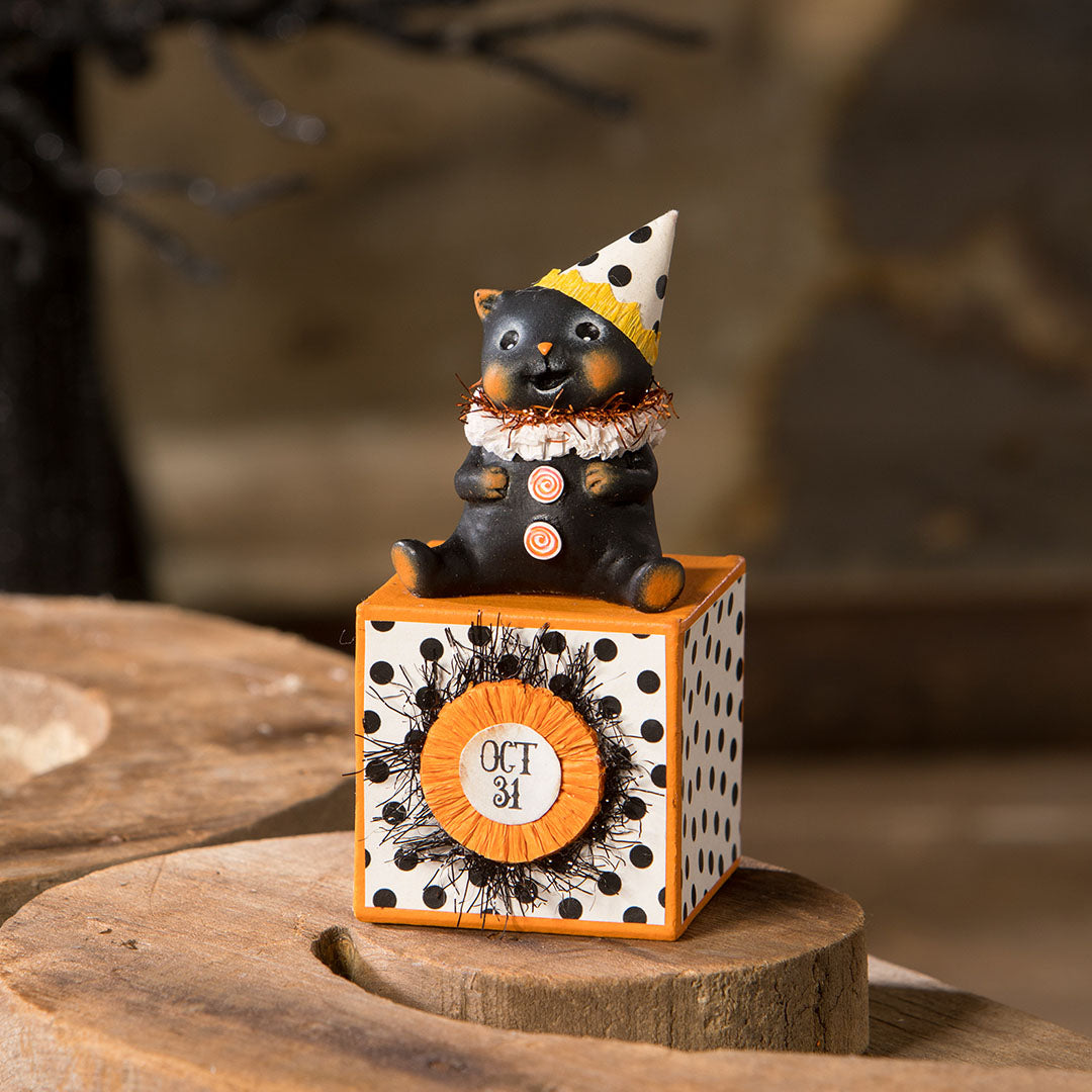 Michelle Allen Party Hat Kitty on Block side life style