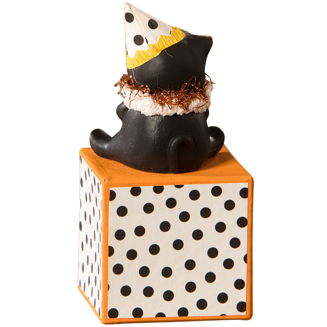 Michelle Allen Party Hat Kitty on Block back