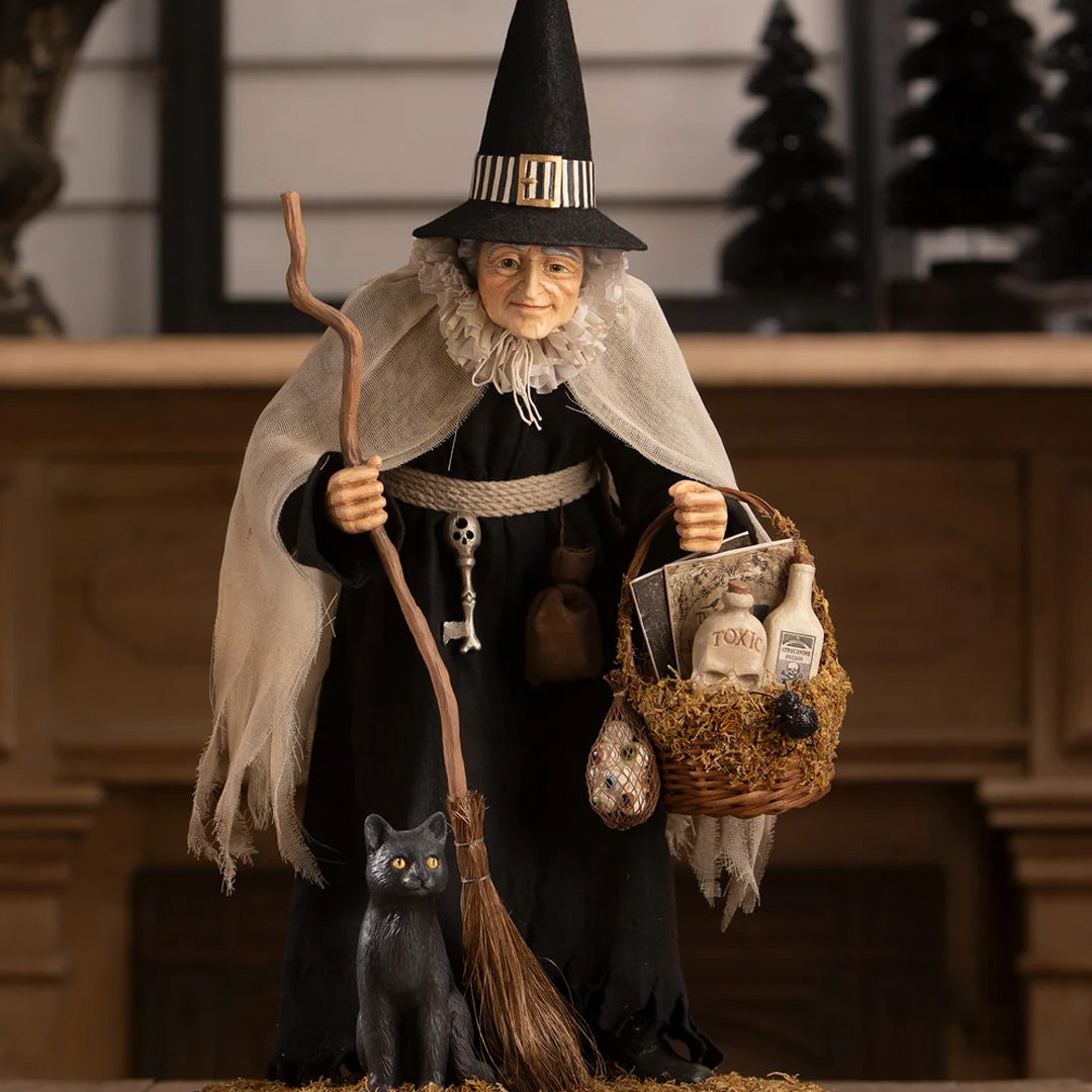 Bethany Lowe Hildegard with Potion Basket front zoom
