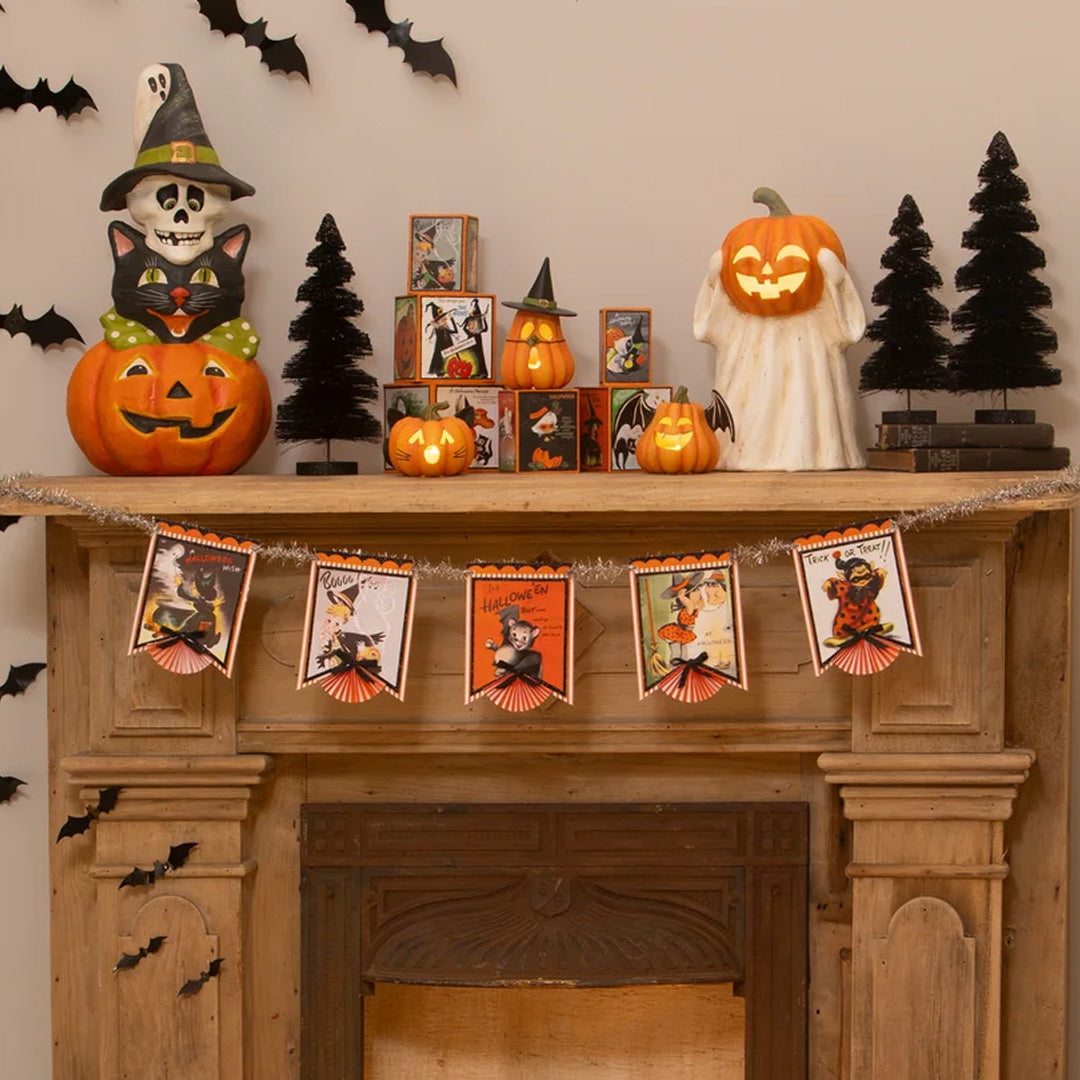 Bethany Lowe Pumpkin Cat Luminary set