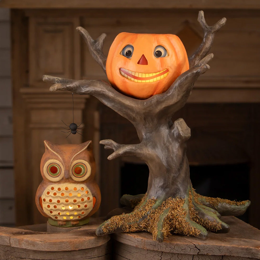 Bethany Lowe Shining Bright Owl Luminary set