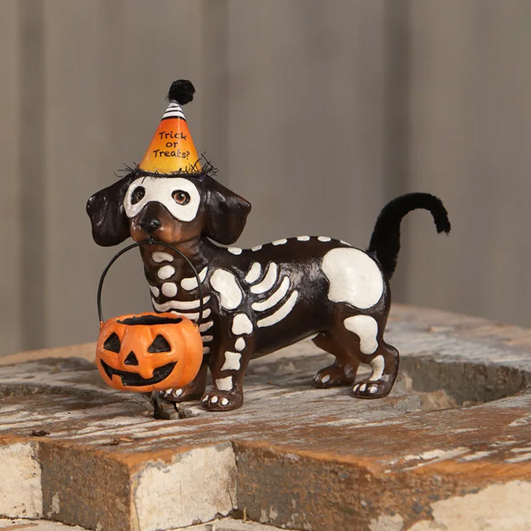 Bethany Lowe Skeleton Pup front lifestyle