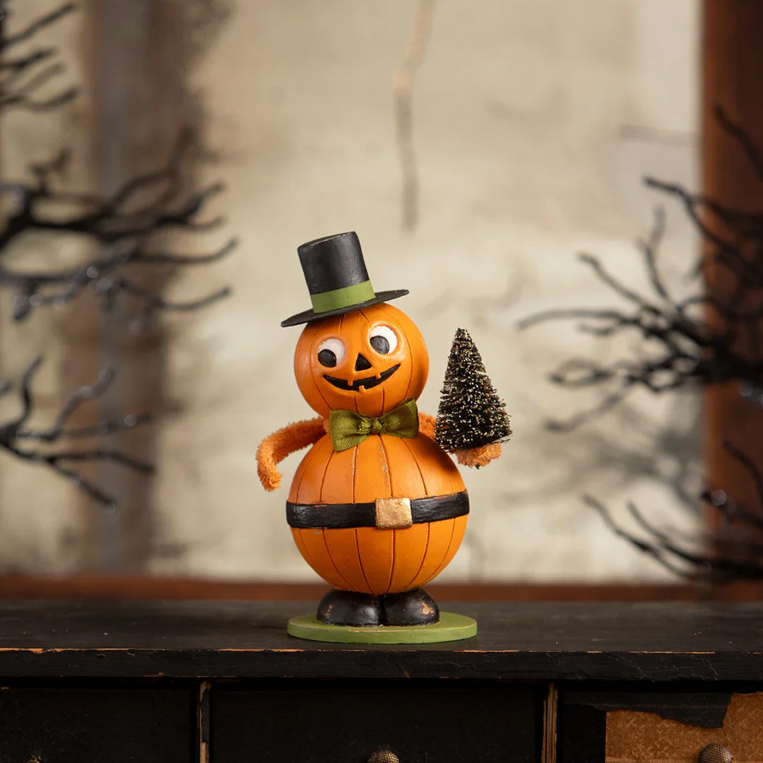 Bethany Lowe Vintage Jolly Pumpkinman front lifestyle