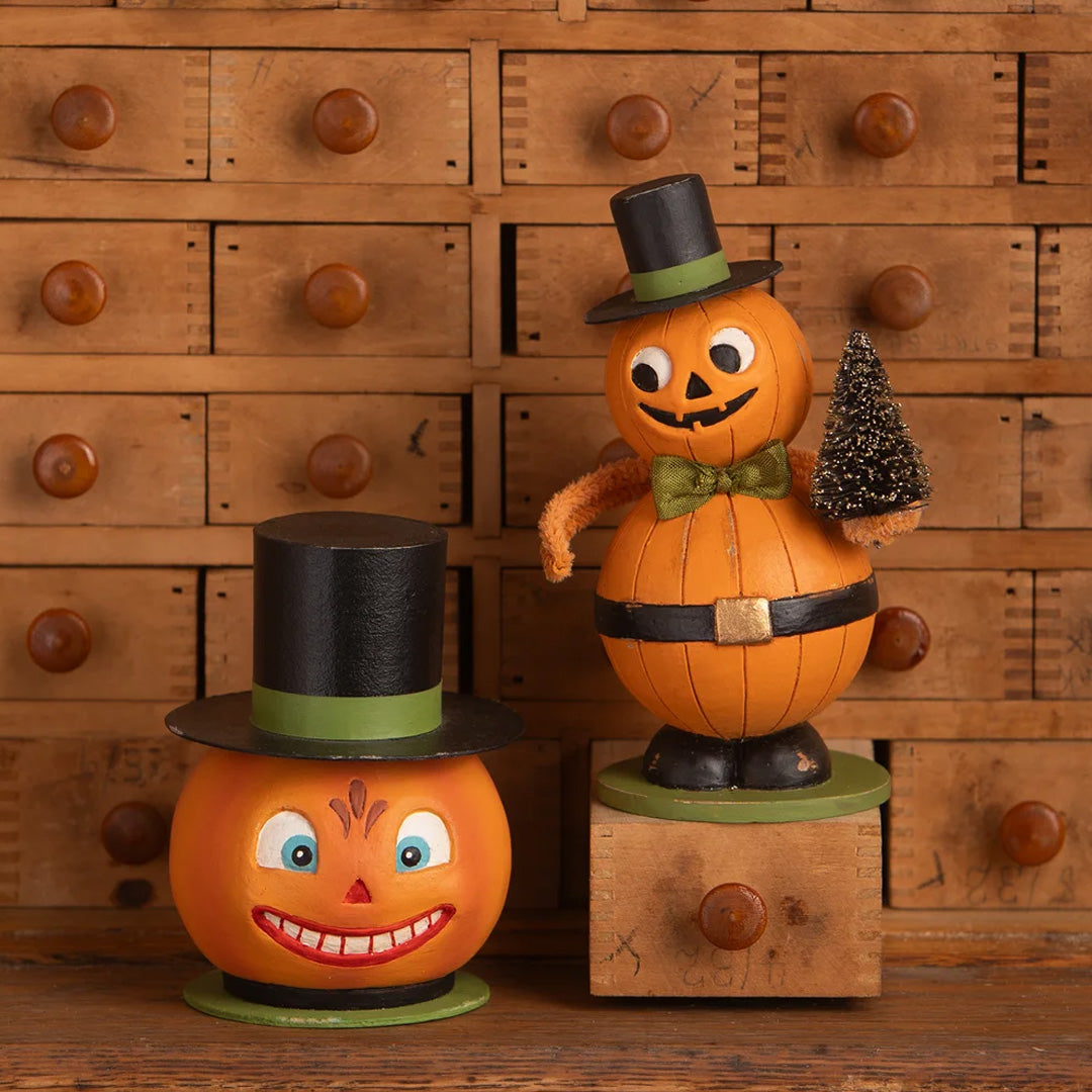Bethany Lowe Vintage Jolly Pumpkinman set lifestyle