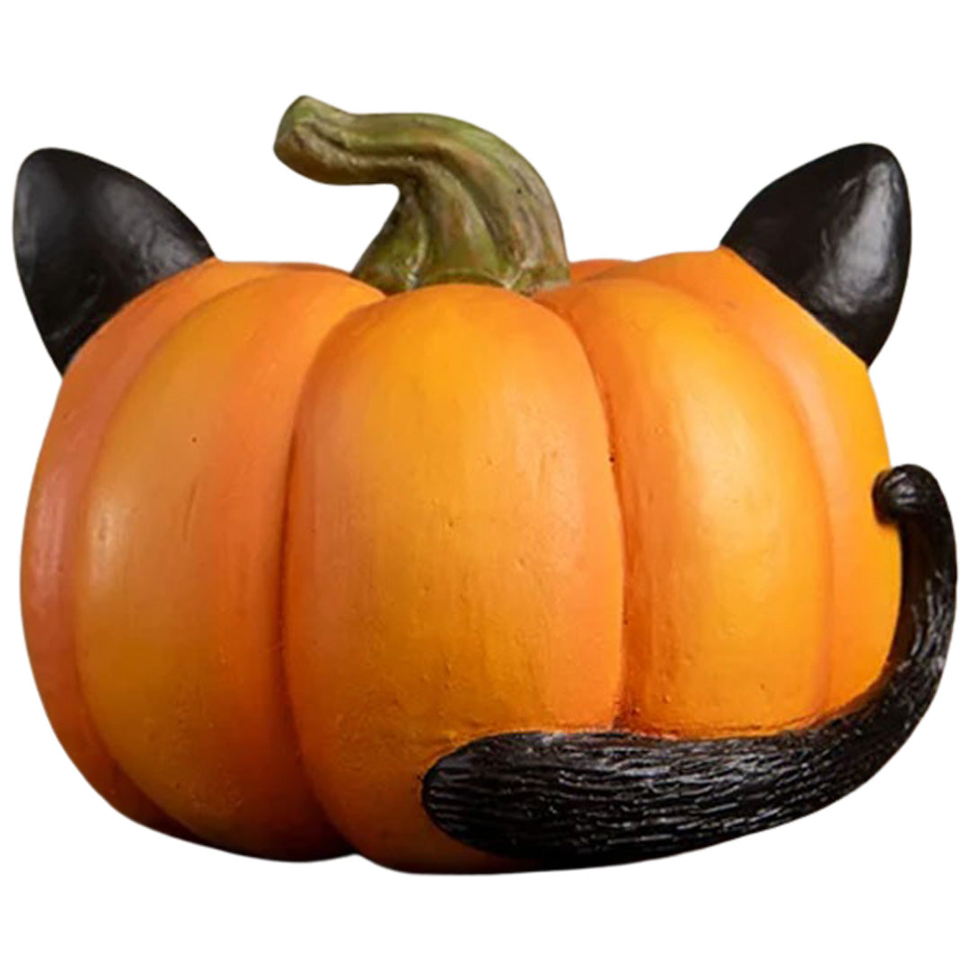 Bethany Lowe Pumpkin Cat Luminary back
