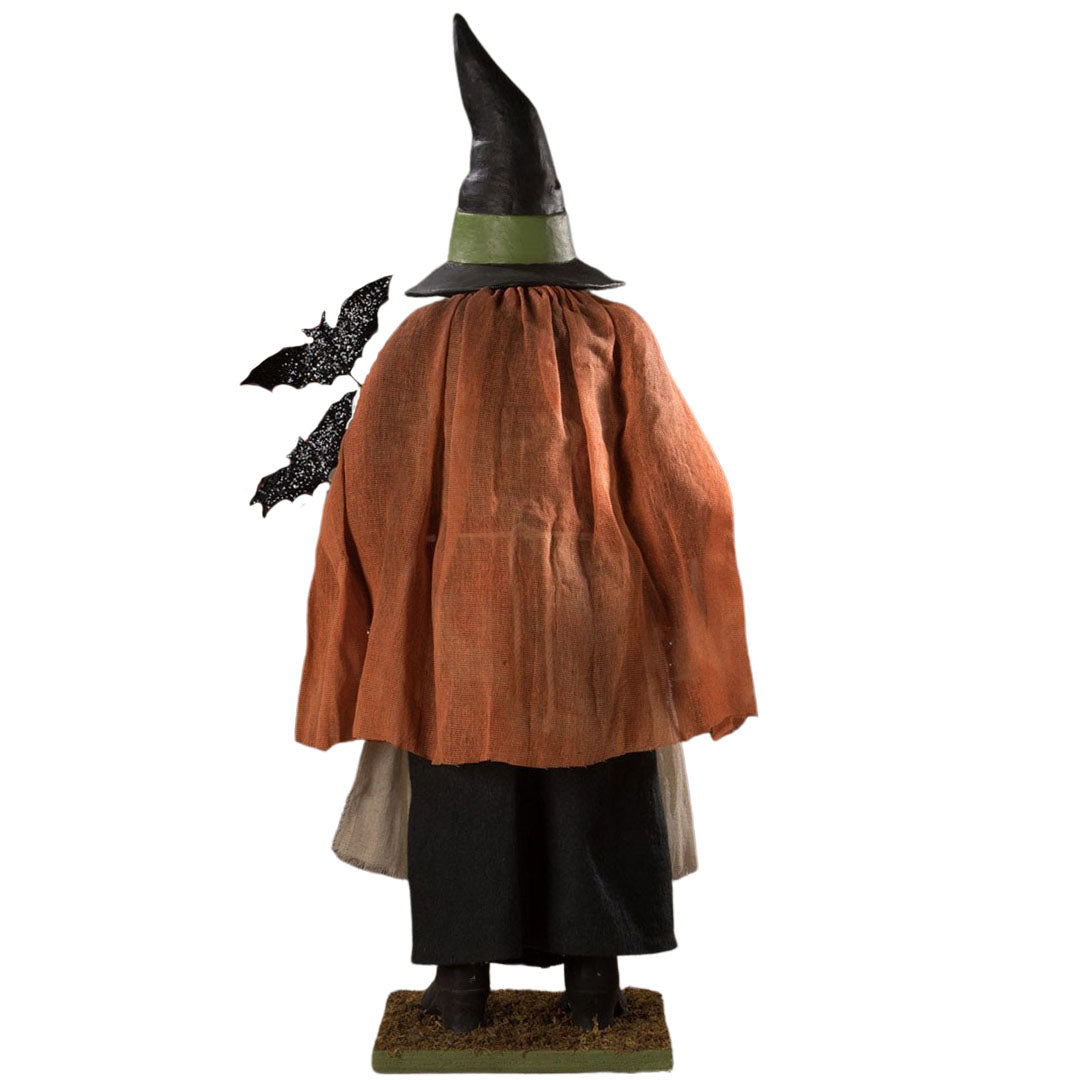 Brewhilda Peddler Witch Halloween Figurine by Bethany Lowe back