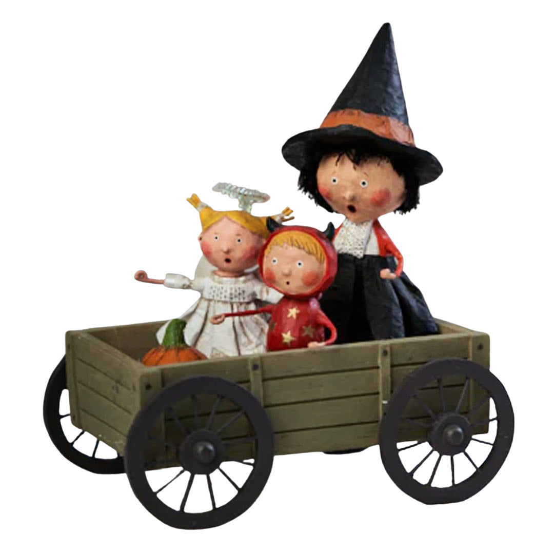 Haunted Hayride Halloween Figurine by Lori Mitchell